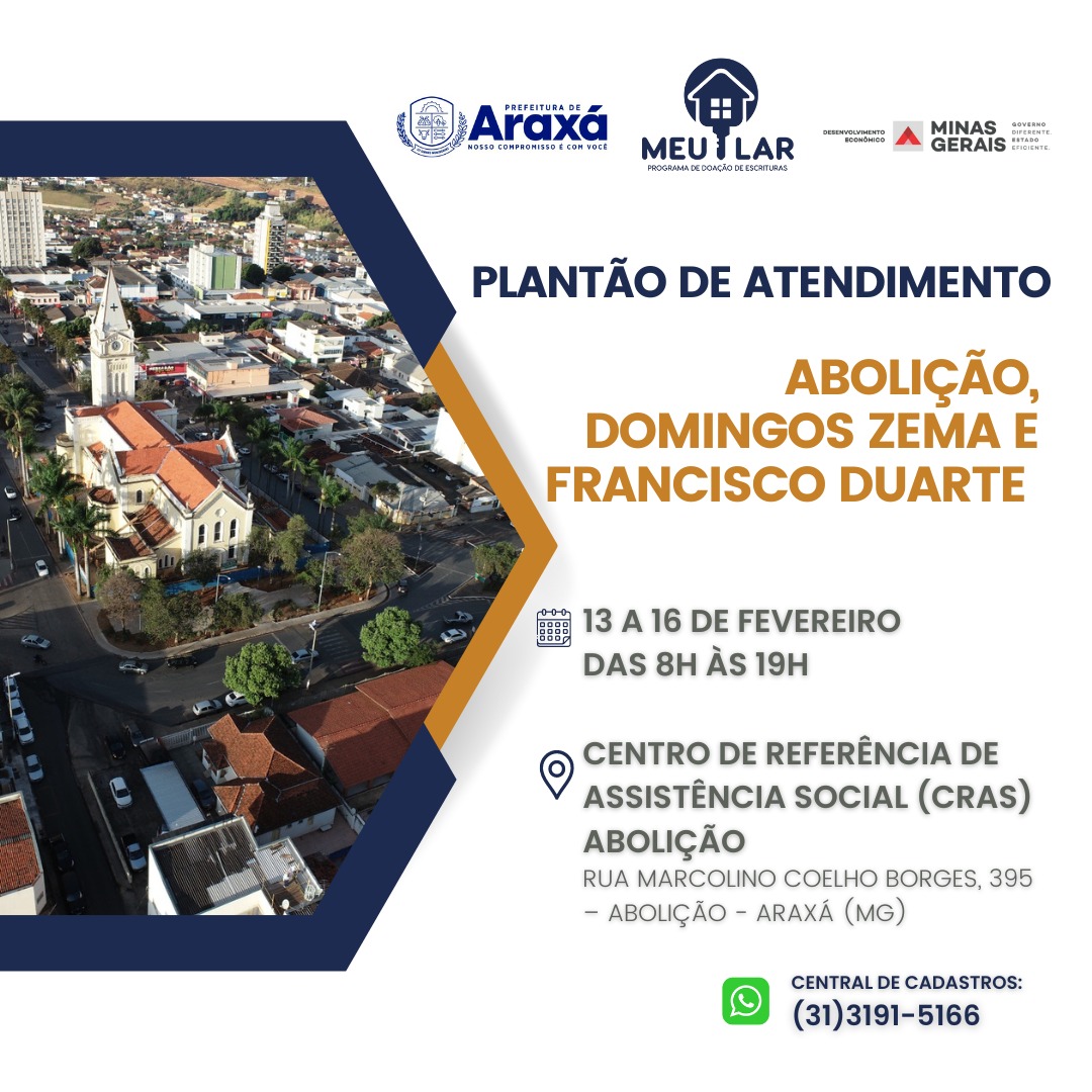 Plantão Programa Meu Lar – 13 a 16 de fevereiro