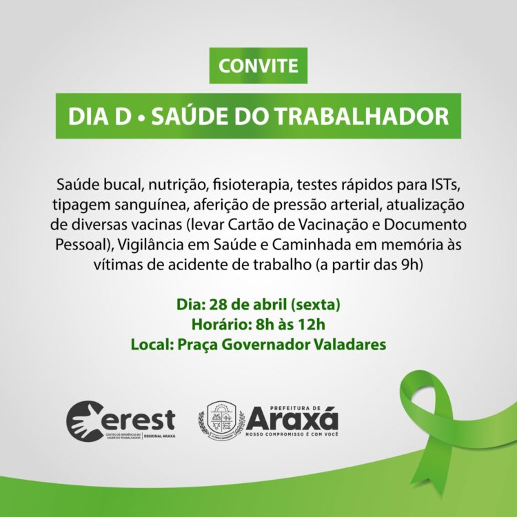 Convite Dia D- Saúde do Trabalhador