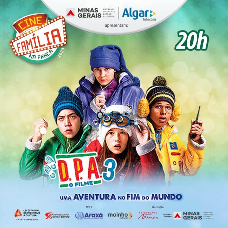 Cine Família na Praça será realizado em Araxá com a exibição de dois filmes na próxima quinta (11)