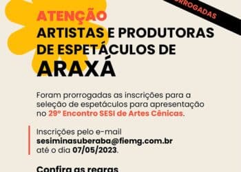 ENCONTROS PLURAIS do 29º festival do SESI acontecem em junho em Araxá