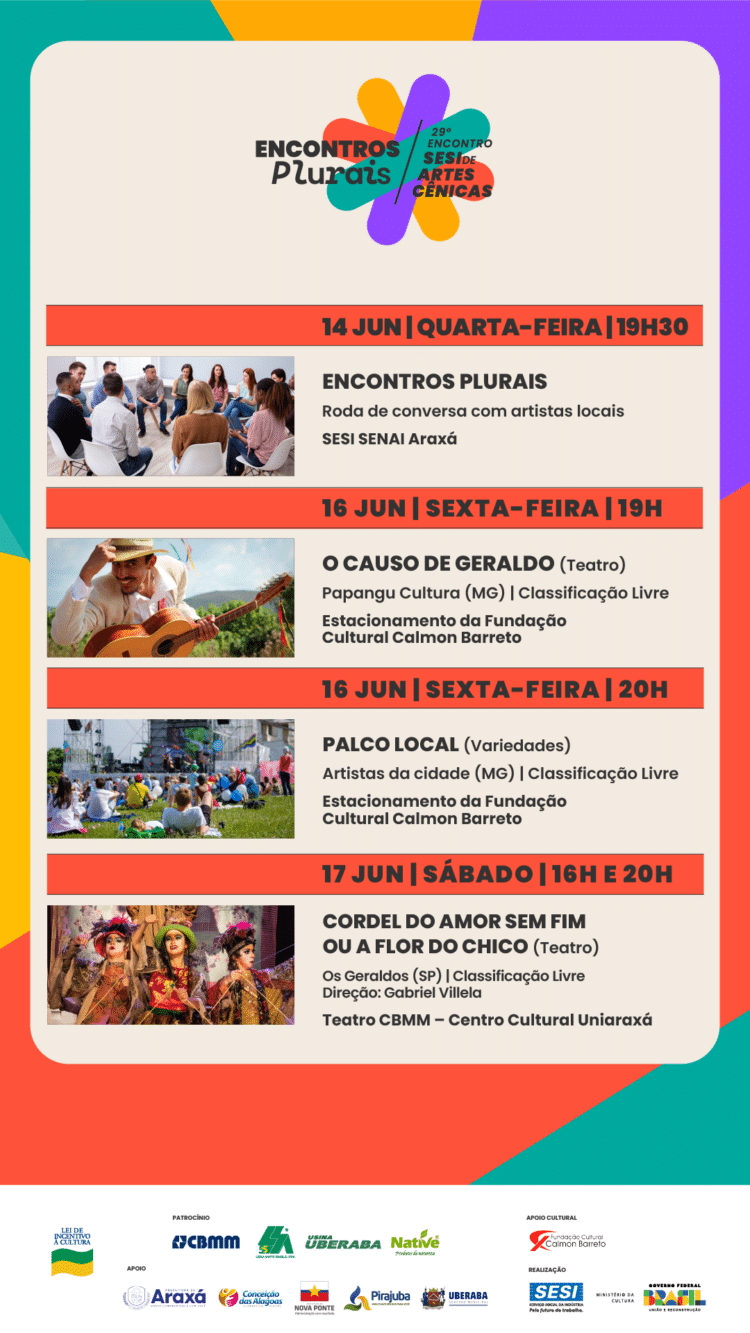 Segunda semana do 29º Encontro SESI de Artes Cênicas terá vinte e uma atrações