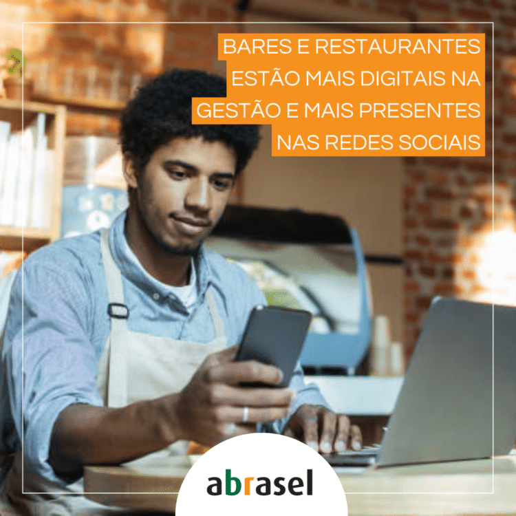 Bares e restaurantes estão mais digitais na gestão e mais presentes nas redes sociais, diz pesquisa da Abrasel