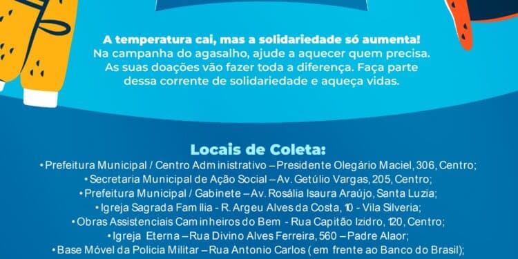 Prefeitura de Araxá lança campanha do Agasalho 2023