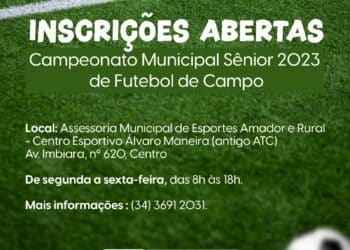 Prefeitura de Araxá abre inscrições para o Campeonato Municipal Sênior de Futebol de Campo