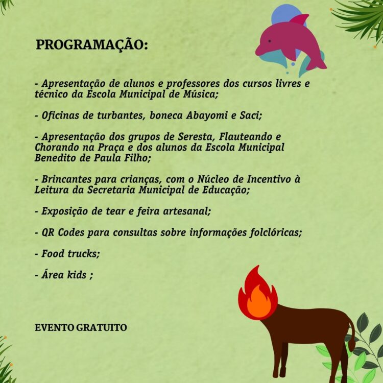 Praça Arthur Bernardes recebe o Sarau Folclórico nesta quarta (30)