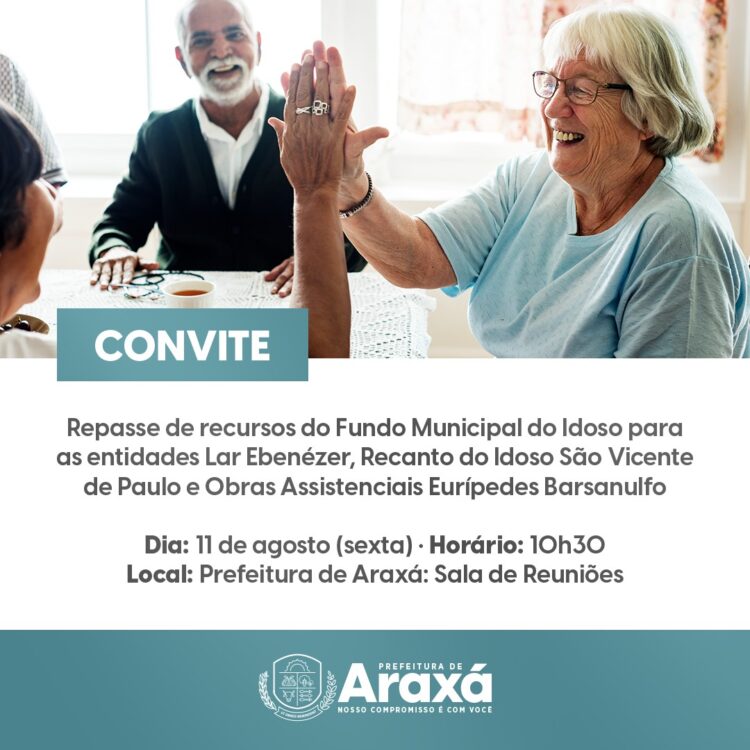 Convite: Repasse de recursos do Fundo do Idoso