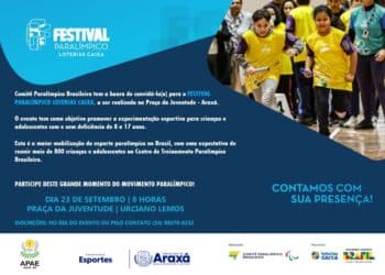 Secretaria de Esportes está com inscrições abertas para a 2ª etapa do Festival Paralímpico Brasileiro; evento acontece no sábado (23)