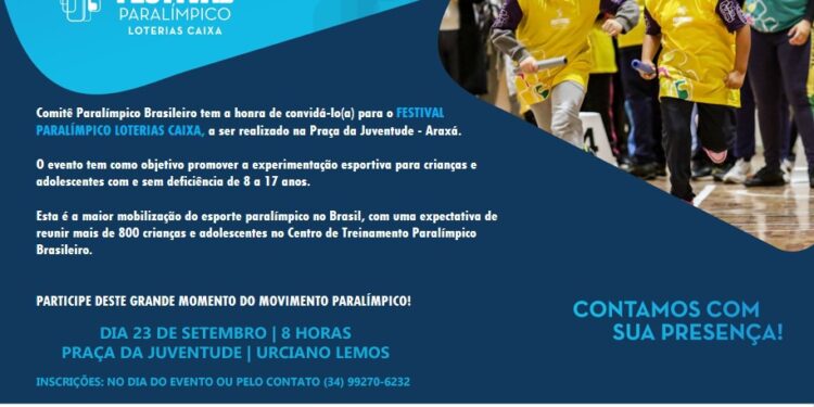 Secretaria de Esportes está com inscrições abertas para a 2ª etapa do Festival Paralímpico Brasileiro; evento acontece no sábado (23)