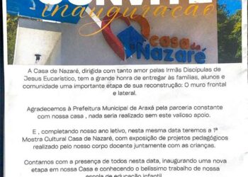 Convite – Inauguração melhorias Casa de Nazaré