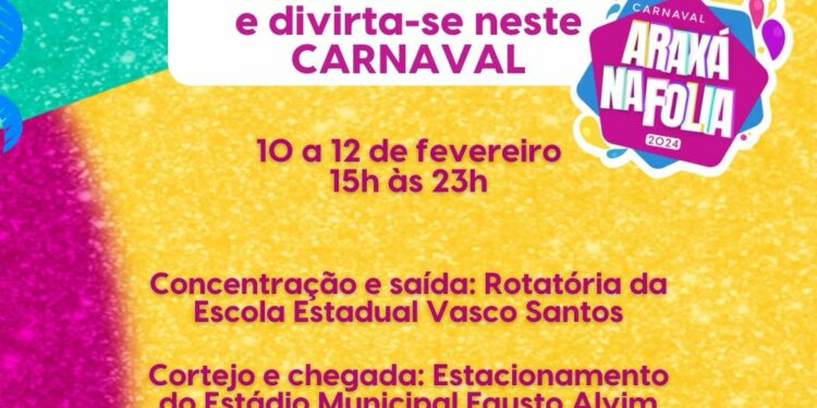 O Araxá na Folia vem aí! Confira a programação do evento que vai movimentar o Carnaval na cidade