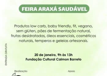 4ª edição da Feira Araxá Saudável acontece neste sábado (20), na Fundação Cultural Calmon Barreto