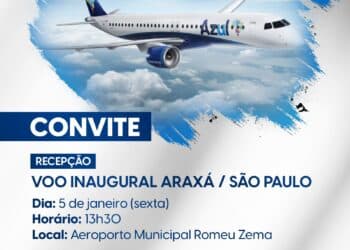 Convite Voo Inaugural: Araxá / São Paulo