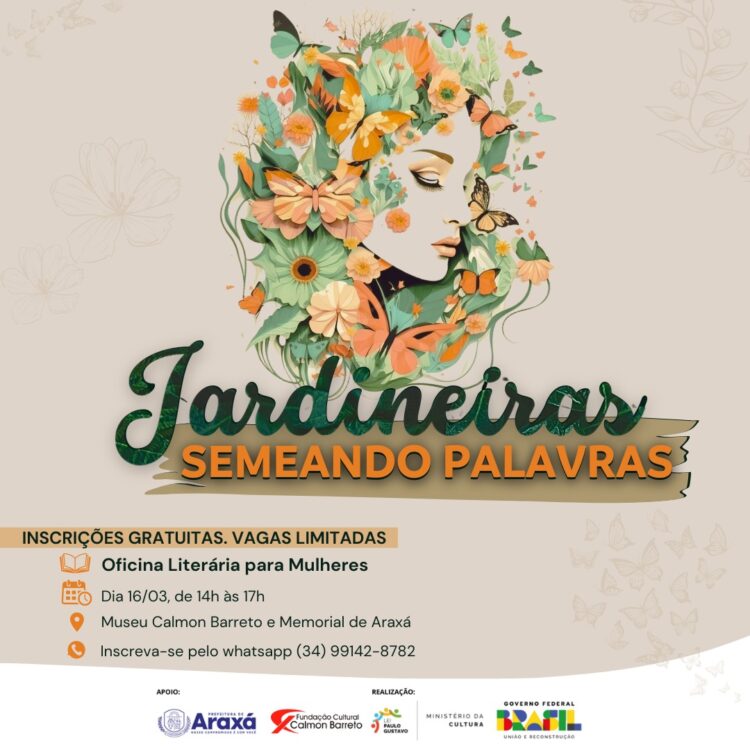 Museu Calmon Barreto e Memorial de Araxá recebe a 1ª Oficina Literária “Jardineiras, Semeando Palavras”