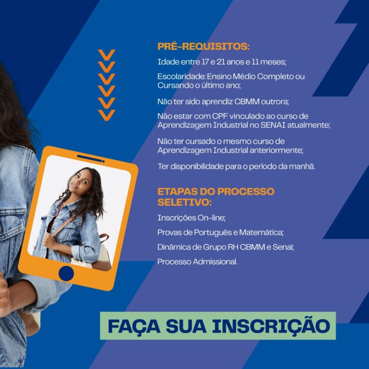 CBMM e SENAI abrem inscrições para o Programa Jovem Aprendiz 2024