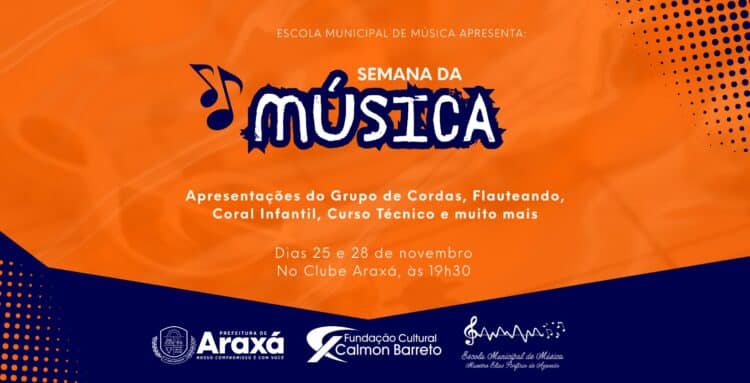 Semana da Música é realizada em Araxá com programação gratuita nos dias 25 e 28 de novembro