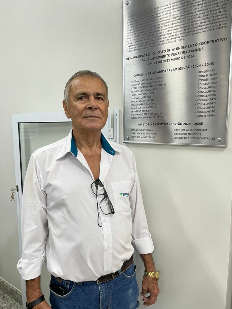 Sicoob Creditril homenageia idealizador e sócio-fundador da cooperativa em Uberlândia-MG