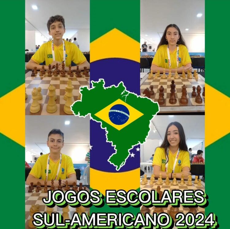 Xadrez araxaense representou Brasil nos Jogos Sul-americano Escolares 2024 na Colômbia
