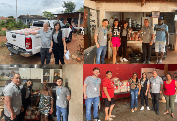 Sicoob Creditril doa alimentos para cozinhas comunitárias de Uberlândia