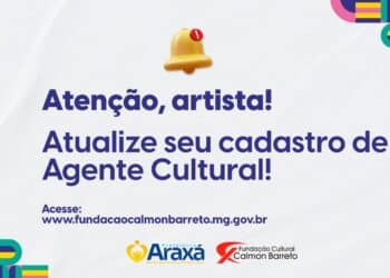 Fundação Cultural Calmon Barreto convoca artistas de Araxá para atualização do Cadastro de Agente Cultural