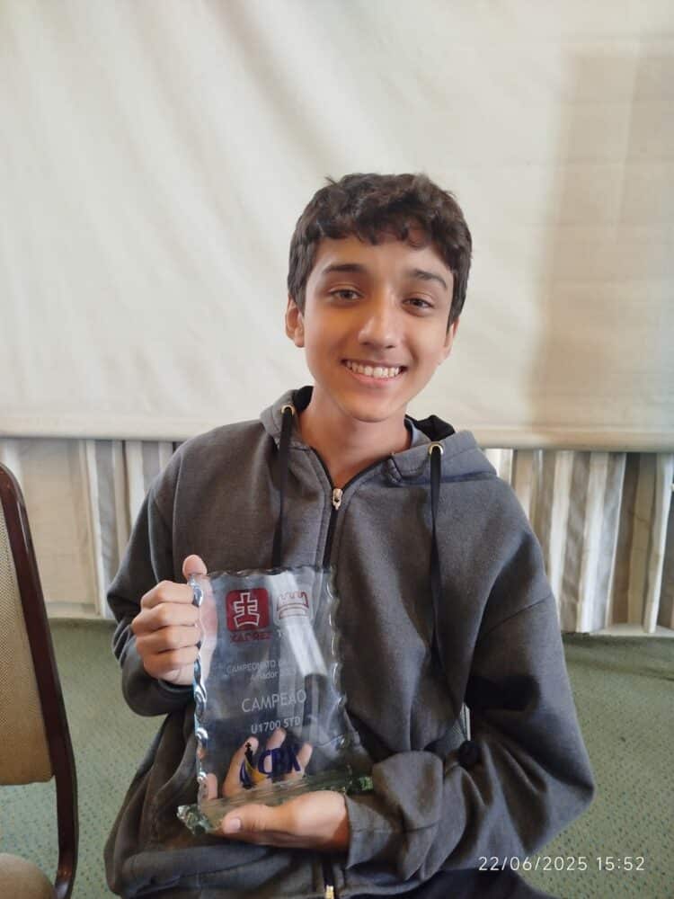 Edgard é Campeão Brasileiro  de Xadrez Amador e conquista título de MN (Mestre Nacional)