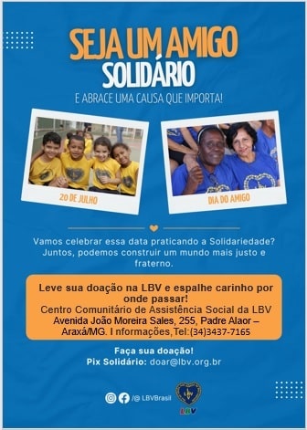 LBV celebra o Dia do Amigo com Ações Solidárias por todo o país