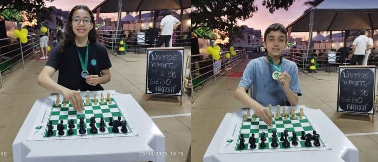 Edgard e Theo são campeões da Copa de Xadrez do Cerrado 2025