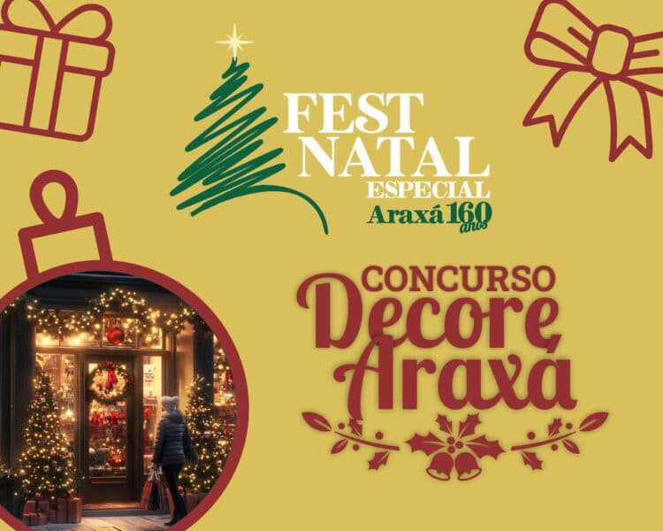 Comércio de Araxá disputa prêmio de melhor decoração de Natal