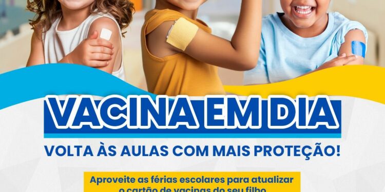 Saúde convoca crianças e adolescentes para atualização do cartão de vacinas durante as férias escolares