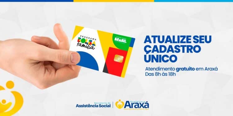Prefeitura de Araxá convoca população para regularizar Cadastro Único