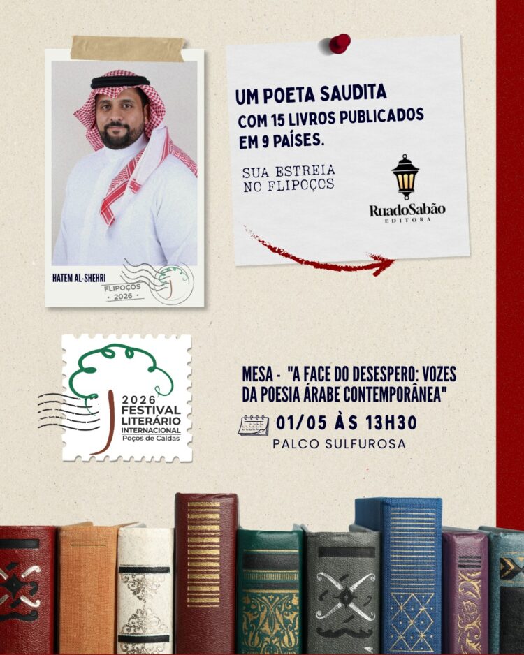 Flipoços 2026 traz literatura árabe ao centro do debate e propõe escuta crítica em tempos de guerra