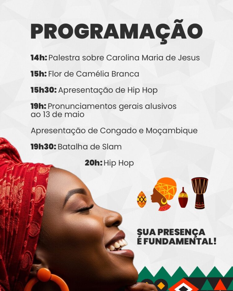 13 de Maio: Centro de Referência da Cultura Negra promove programação especial para celebrar memória, resistência e ancestralidade em Araxá