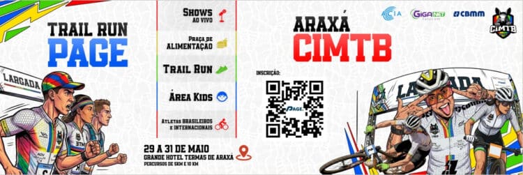 TRAIL RUN PAGE CIMTB 2026 É ATRAÇÃO DO DOMINGO (31/5) NA COPA INTERNACIONAL EM ARAXÁ