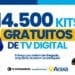 Moradores de Araxá receberão kits gratuitos de TV digital; veja como retirar