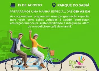 Cooperativas de Uberlândia promovem manhã de saúde, educação financeira e lazer gratuito, neste sábado (15), no Parque do Sabiá