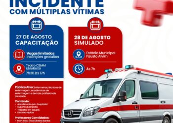 Araxá recebe capacitação e simulado de incidente com múltiplas vítimas nos dias 27 e 28 de agosto