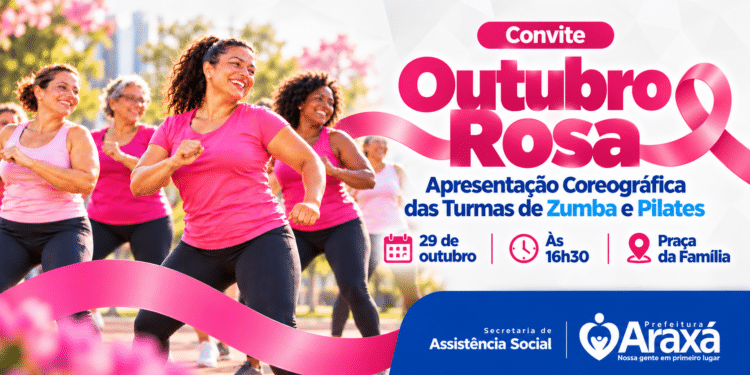 Outubro Rosa: Prefeitura de Araxá promove tarde de dança e integração na Praça da Família