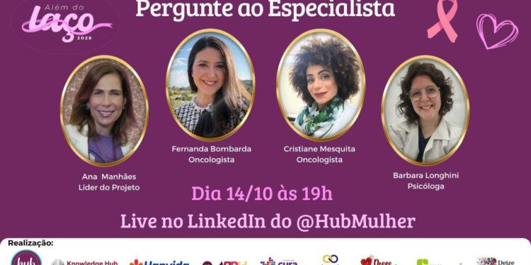 Outubro Rosa: Hapvida leva oncologista e psicóloga a live aberta sobre câncer de mama