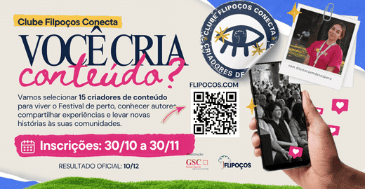 NOVIDADE FLIPOÇOS 2027 Livros, cultura e novas conexões!