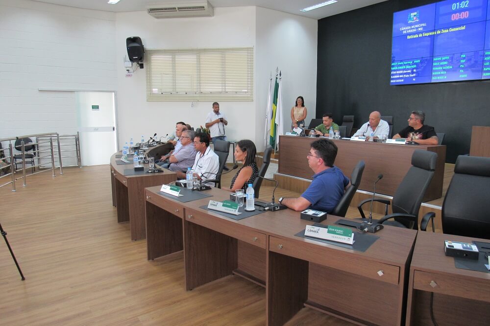 Câmara debate a retirada de empresas da Zona Comercial em Avenidas de Araxá