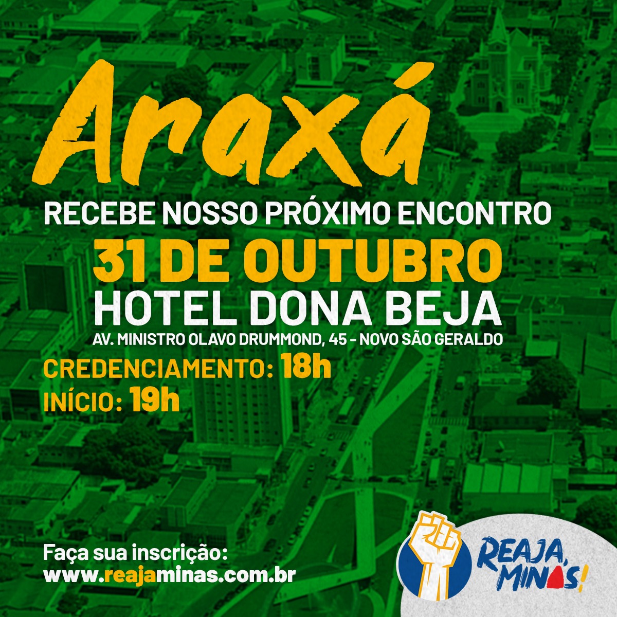 Formação Política – Araxá recebe ciclo de palestras do Programa Reaja Minas. Programe-se…